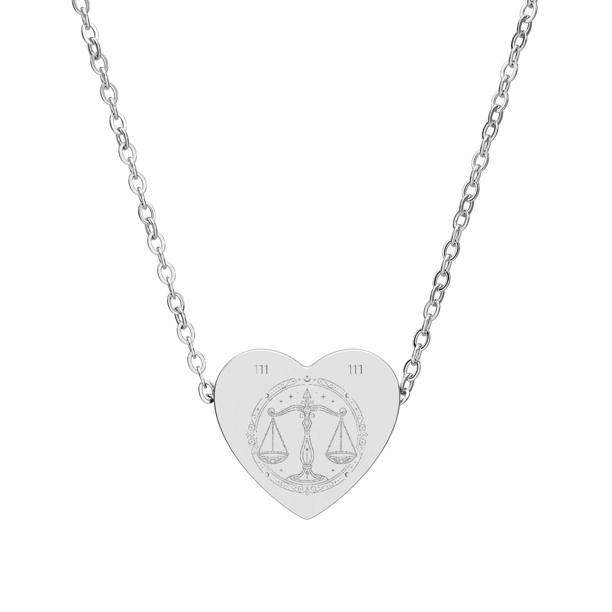 Engraved Heart Necklace — Personalized Morse & Custom Alignment Numbers (Silver or Gold)