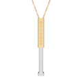 Chakra Sliding Bar Necklace — Hidden Message Engraved Pendant