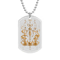 Tarot 'The Magician' Gold Dog Tag Necklace — Mystical Tarot Jewelry