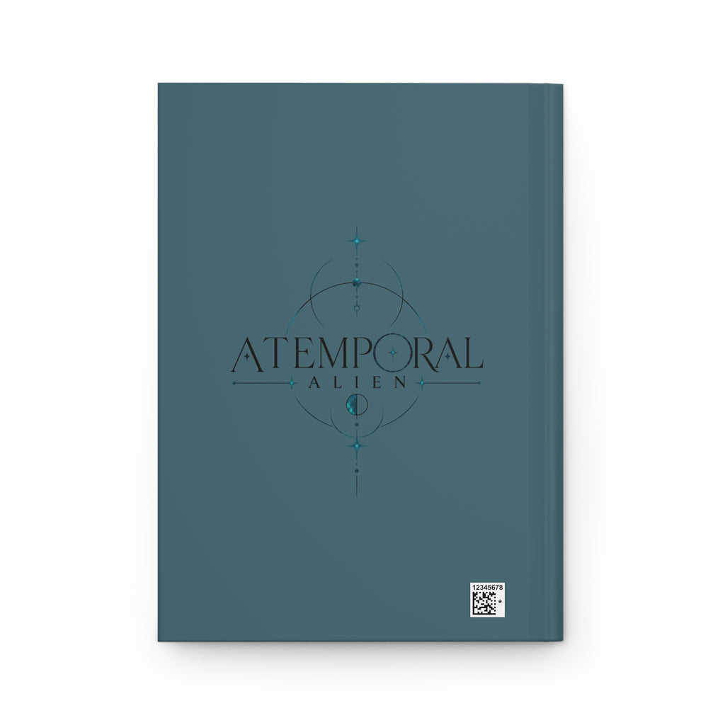 Atemporal Alien Hardcover Journal — 'Your Title / Your Intention' Lined Notebook