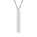 Engraved Vertical Bar Necklace — Minimalist Chakra Pendant