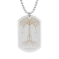 The Hanged One Dog Tag Necklace — 'The Hanged One' Tarot Pendant with Chain