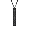 Engraved Vertical Bar Necklace — Minimalist Chakra Pendant