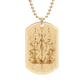 Tarot 'The Magician' Gold Dog Tag Necklace — Mystical Tarot Jewelry